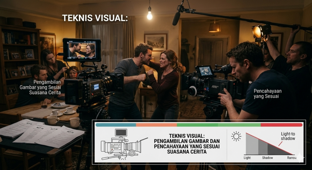 Pengambilan Gambar dan Pencahayaan yang Sesuai Suasana Cerita