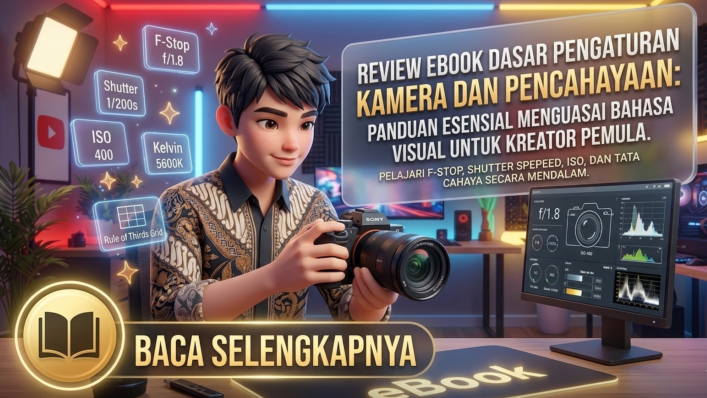 Review eBook Dasar Pengaturan Kamera dan Pencahayaan Panduan Esensial Menguasai Bahasa Visual untuk Kreator Pemula