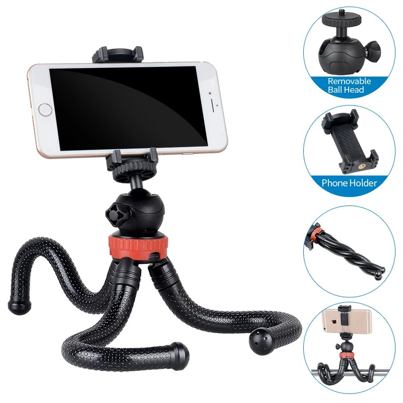 Mini Tripod Flexible Octopus GorillaPod Praktis untuk Kreator Konten Mobile