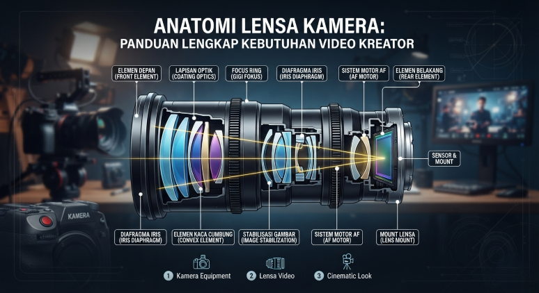 Anatomi Lensa Kamera: Panduan Lengkap Kebutuhan Video Kreator (Update 2026)
