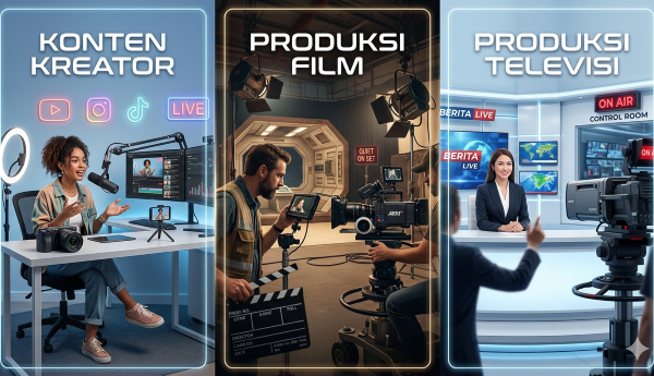 Bedah Perbedaan Produksi Film, Televisi, dan Konten Kreator