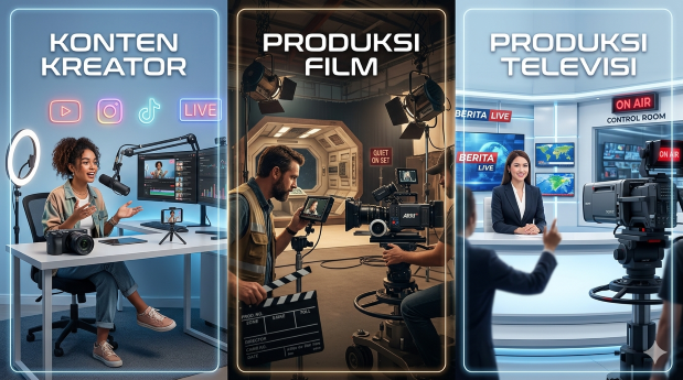 Bedah Perbedaan Produksi Film, Televisi, dan Konten Kreator