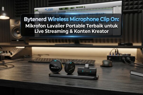 Bytenerd Wireless Microphone Clip On: Mikrofon Lavalier Portable Terbaik untuk Live Streaming & Konten Kreator