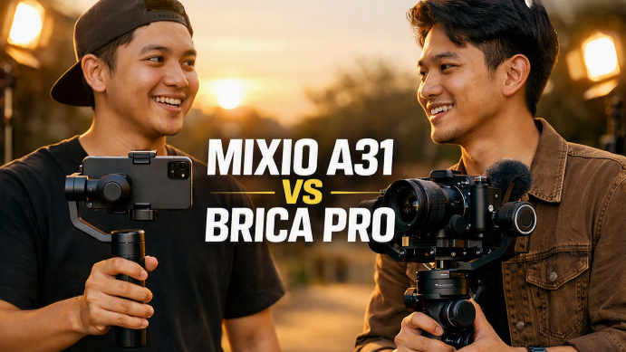 Mixio A31 vs Brica B-Steady PRO - Mana Gimbal Smartphone Terbaik untuk Kreator