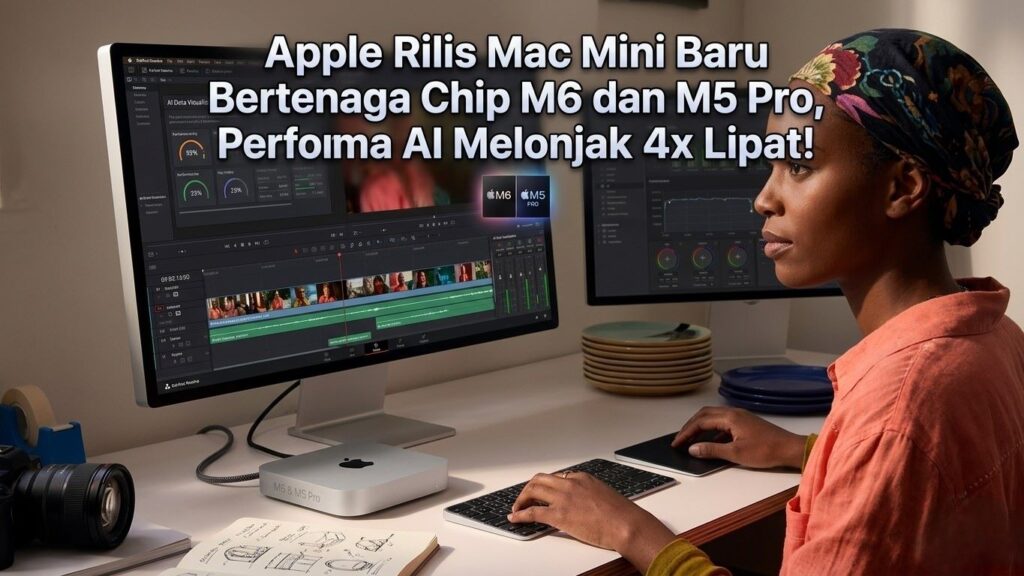 Apple Rilis Mac Mini Baru Bertenaga Chip M6 dan M5 Pro, Performa AI Melonjak 4x Lipat!