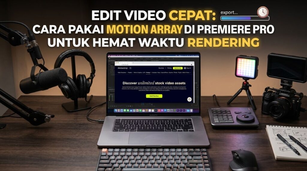 Rahasia Edit Video Cepat: Cara Pakai Motion Array di Premiere Pro untuk Hemat Waktu Rendering