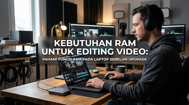 Kebutuhan RAM untuk Editing Video: Pahami Fungsi RAM Pada Laptop Sebelum Upgrade