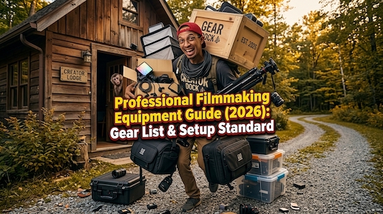 Professional Filmmaking Equipment Guide (2026): Gear List & Setup Standard
