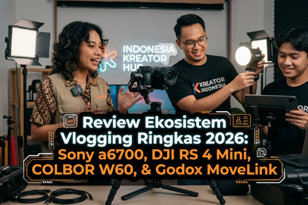 Review Ekosistem Vlogging Ringkas 2026: Sony a6700, DJI RS 4 Mini, COLBOR W60, & Godox MoveLink