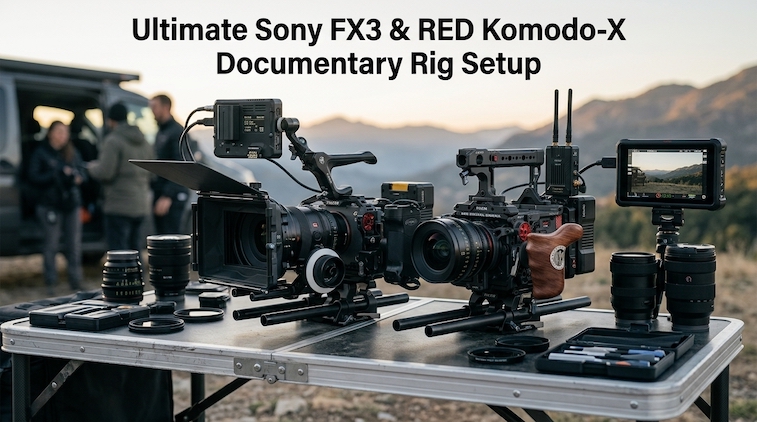Ultimate Sony FX3 & RED Komodo-X Documentary Rig Setup (Battery, Audio, & Cage Guide)