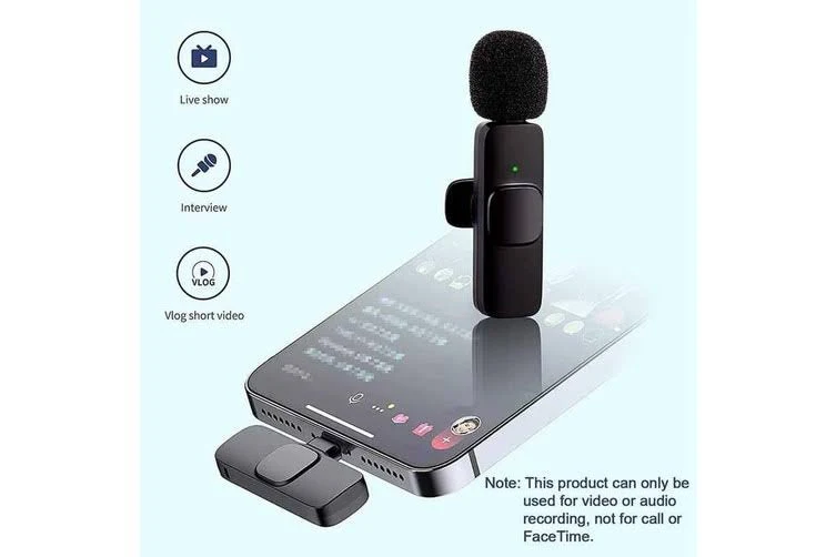 K9 Wireless Microphone System Plug and Play di Smartphone